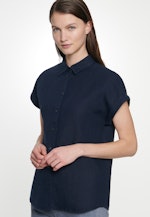 Regular fit Hemdbluse Uni in Dunkelblau |  Seidensticker Onlineshop