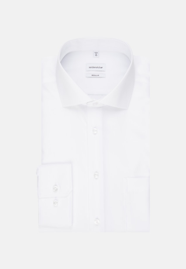 Bügelfreies Fil a fil Business Hemd in Regular fit mit Kentkragen in Weiß |  Seidensticker Onlineshop