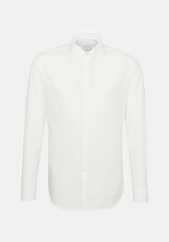 Non-iron Popeline Business overhemd in X-Slim with Kentkraag in Ecru |  Seidensticker Onlineshop