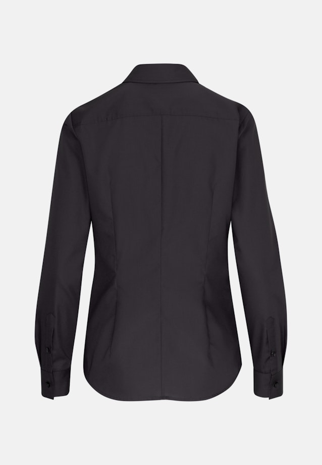 Non-iron Poplin Shirt Blouse in Black | Seidensticker Onlineshop