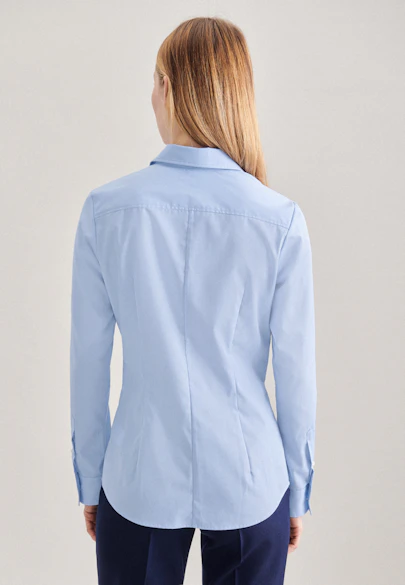 Slim Fit Shirt Blouse in Hellblau |  Seidensticker Onlineshop