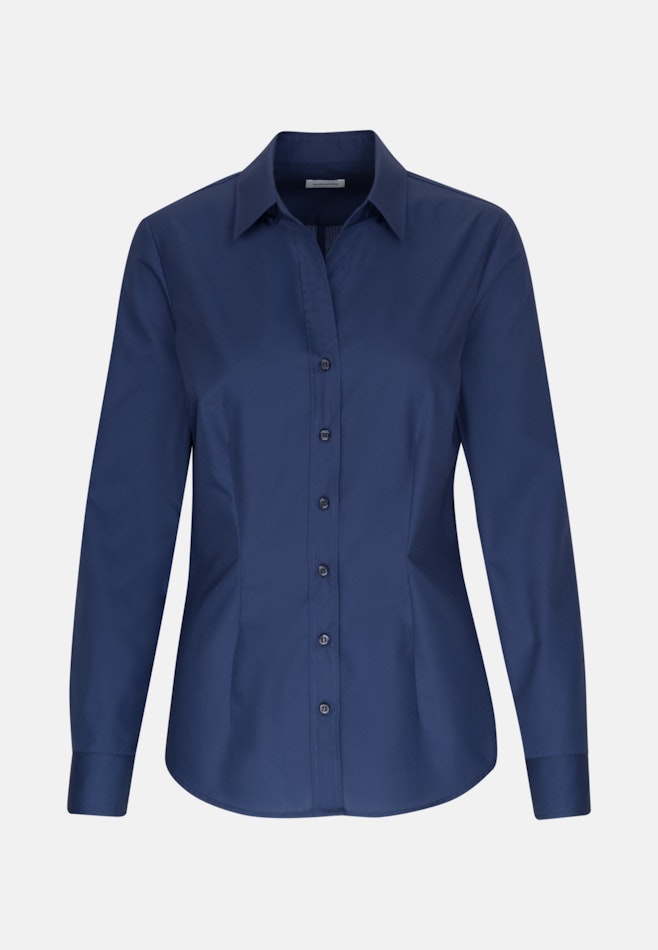 Non-iron Poplin Shirt Blouse in Dark Blue | Seidensticker online shop