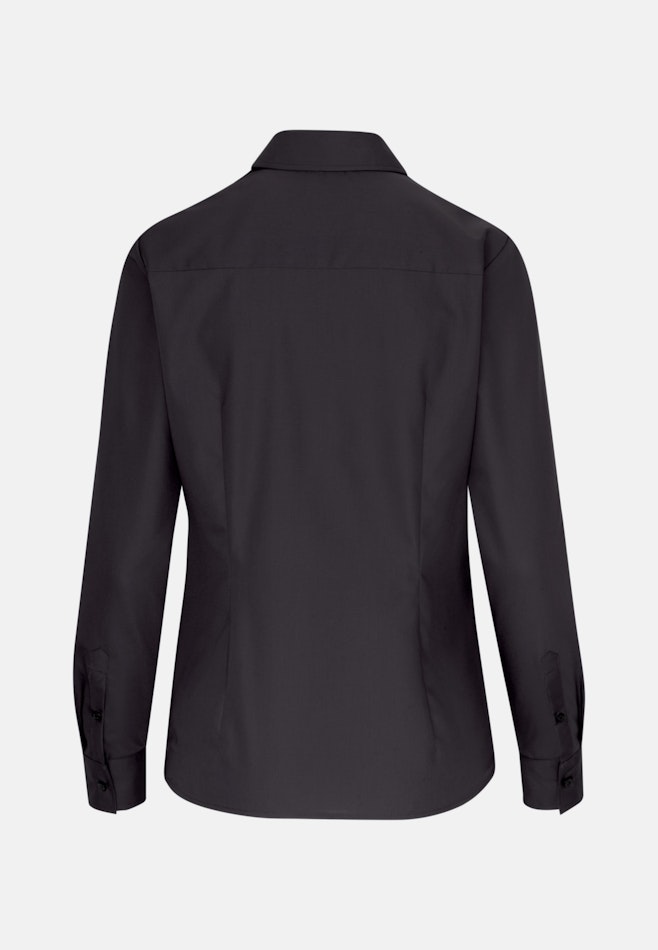 Non-iron Poplin Shirt Blouse in Black | Seidensticker online shop