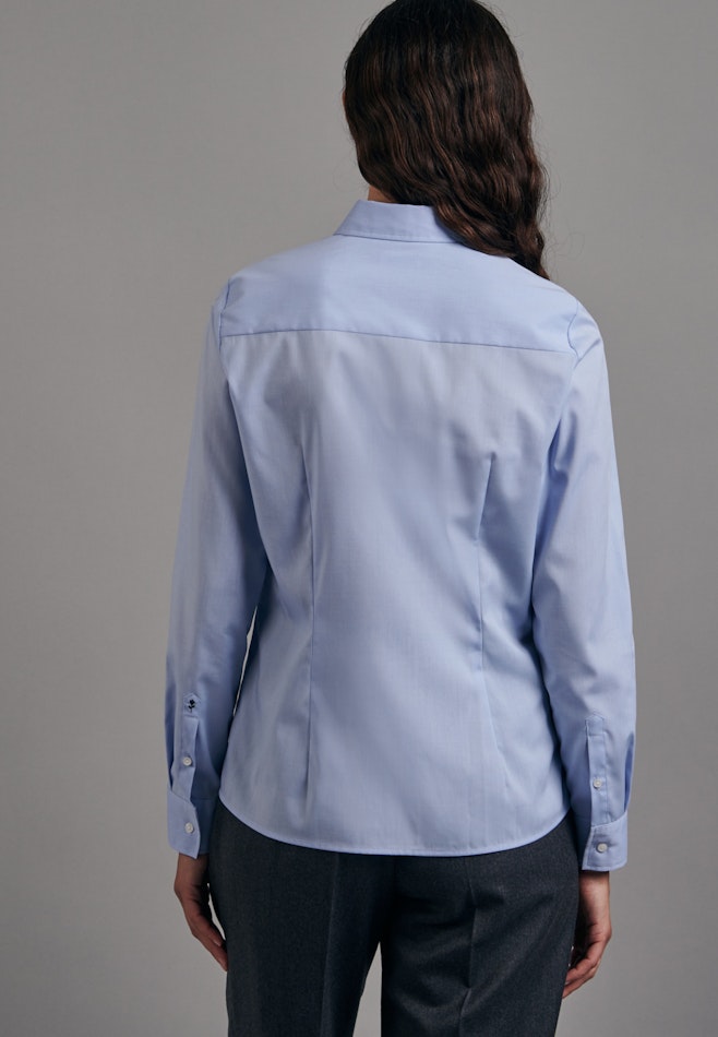Non-iron Poplin Shirt Blouse in Light Blue | Seidensticker online shop