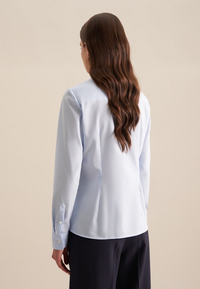 Non-iron Popeline Shirtblouse in Lichtblauw |  Seidensticker Onlineshop