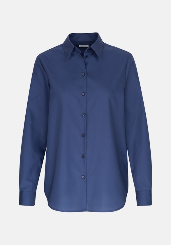 Hemdbluse Uni in Dunkelblau | Seidensticker Onlineshop