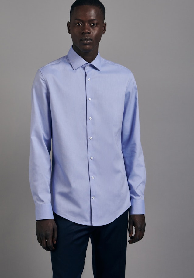 Bügelfreies Oxfordhemd in Slim mit Kentkragen in Hellblau |  Seidensticker Onlineshop