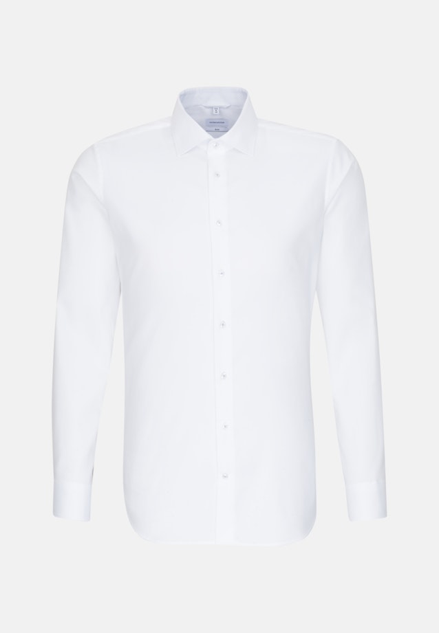 Slim Oxfordhemd Uni in Weiß |  Seidensticker Onlineshop