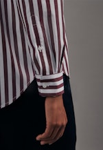 Regular fit Hemdbluse Streifen in Rot |  Seidensticker Onlineshop