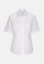 Non-iron korte arm Popeline Shirtblouse in Wit |  Seidensticker Onlineshop