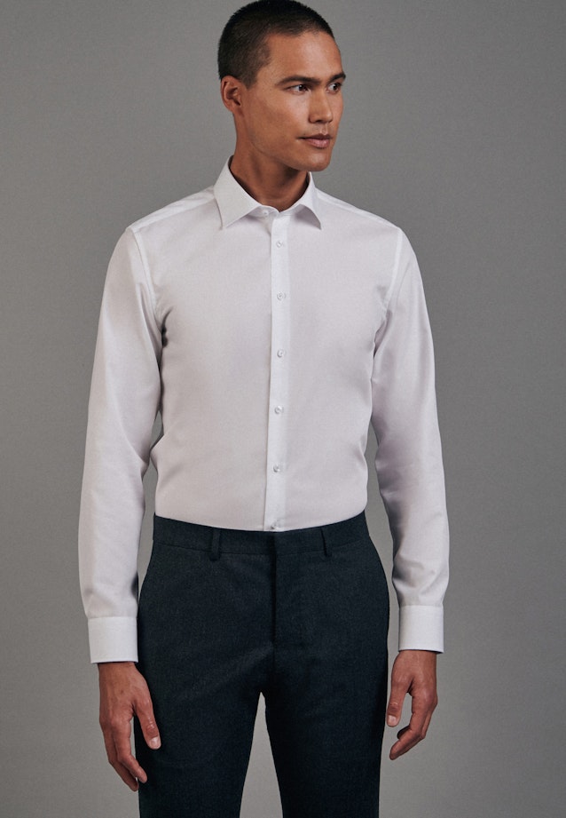Slim Business Hemd Uni in Weiß |  Seidensticker Onlineshop