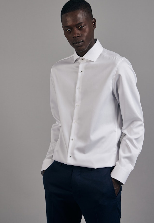 Shaped Business Hemd Uni in Weiß |  Seidensticker Onlineshop