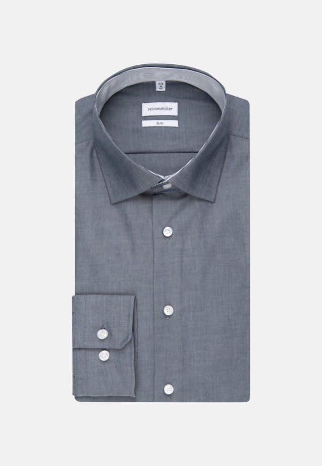Slim Business Hemd Uni in Dunkelblau |  Seidensticker Onlineshop