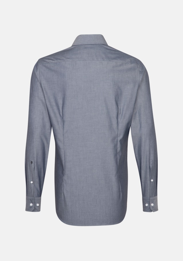 Non-iron Chambray Business overhemd in Slim with Kentkraag in Donkerblauw |  Seidensticker Onlineshop