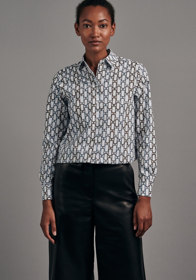 Lange mouwen Popeline Shirtblouse in Wit |  Seidensticker Onlineshop