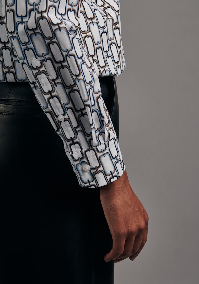 Regular fit Hemdbluse Druck in Weiß | Seidensticker Onlineshop