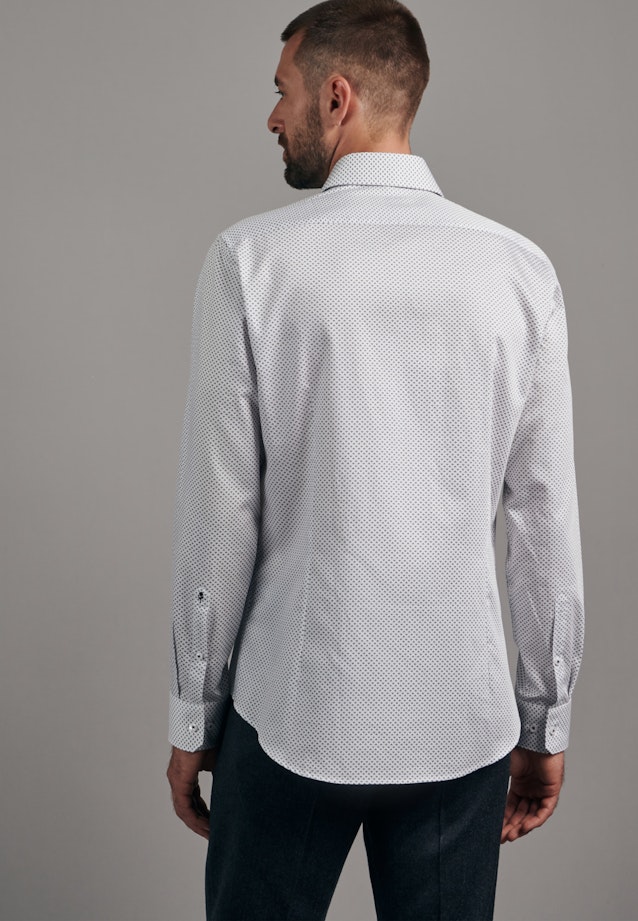 Slim Business Hemd Druck in Dunkelblau |  Seidensticker Onlineshop