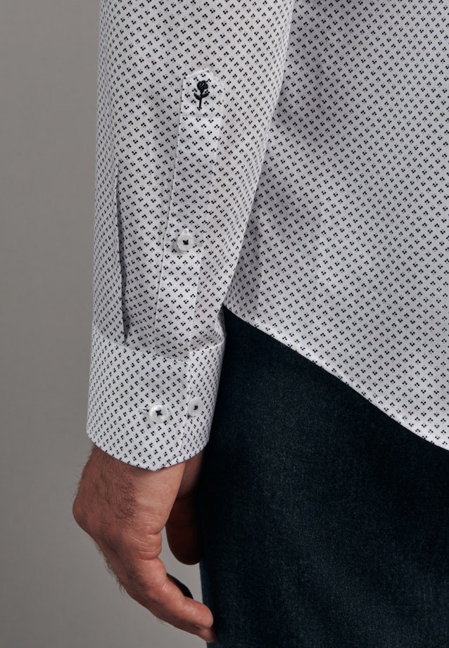 Slim Business Hemd Druck in Dunkelblau |  Seidensticker Onlineshop