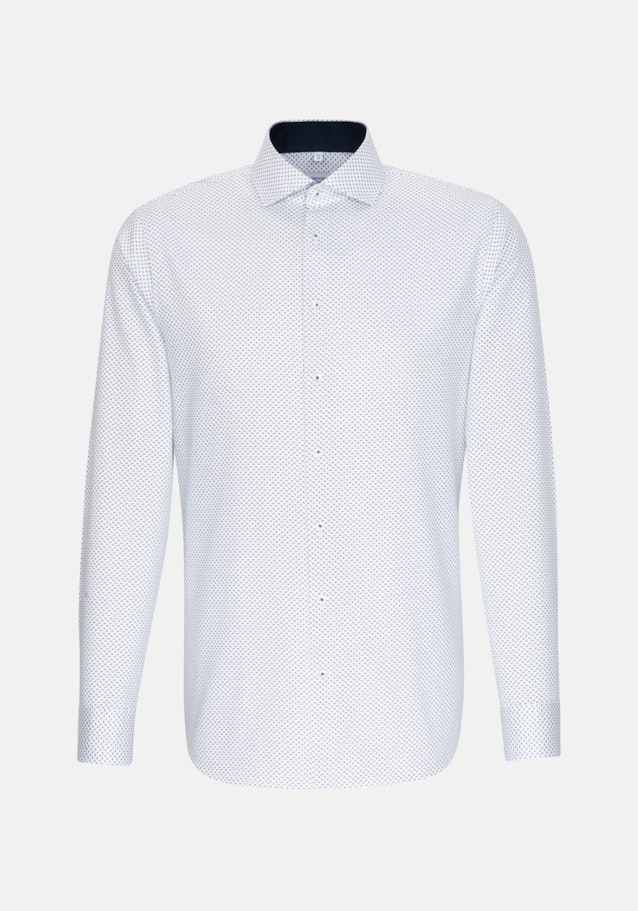 Slim Business Hemd Druck in Dunkelblau | Seidensticker Onlineshop