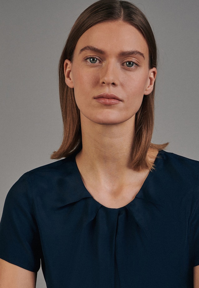 Shirt Blouse Uni in Dark Blue |  Seidensticker Onlineshop