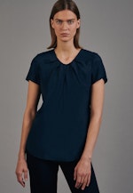 Shirt Blouse Uni in Dark Blue |  Seidensticker Onlineshop