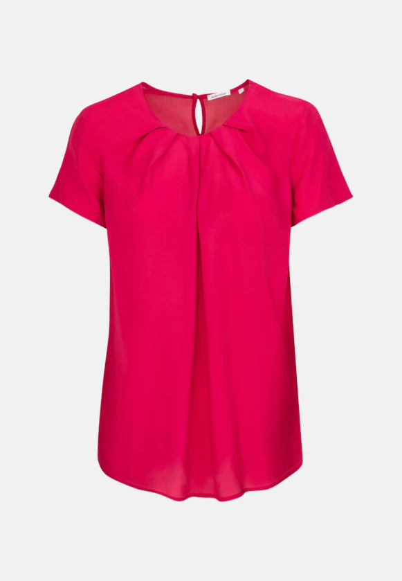 Shirt Blouse Uni in Red |  Seidensticker Onlineshop