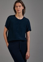 Regular fit Shirtbluse Uni in Dunkelblau |  Seidensticker Onlineshop