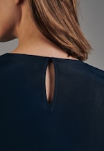 Regular fit Shirtbluse Uni in Dunkelblau |  Seidensticker Onlineshop