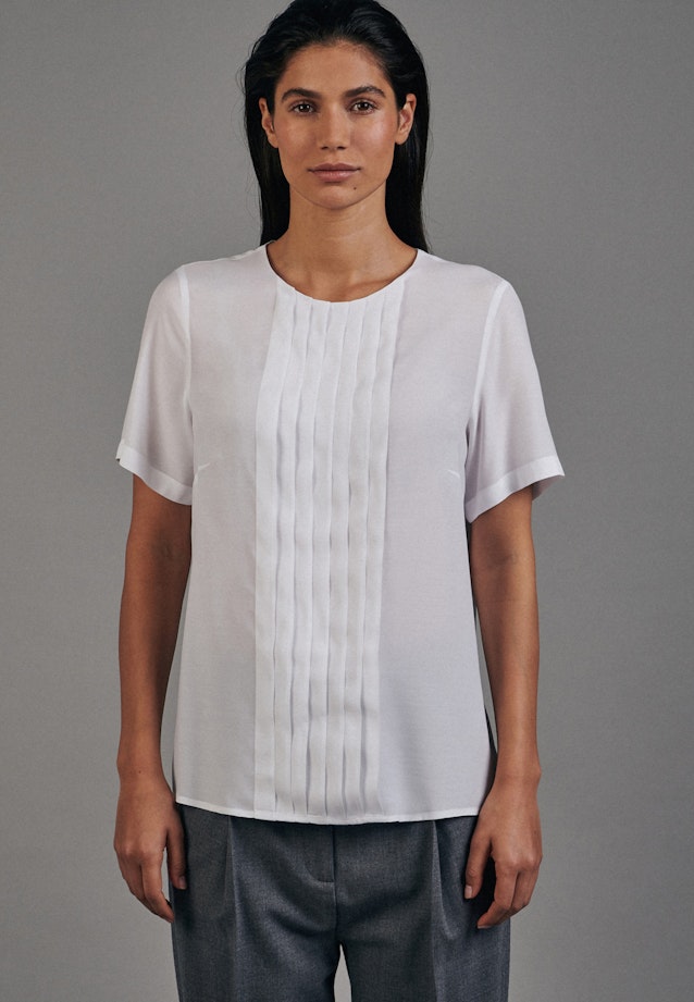 Shirtbluse Uni in Weiß |  Seidensticker Onlineshop