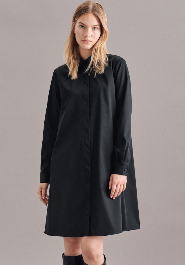 Satin Midi Kleid in Schwarz | Seidensticker Onlineshop