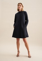 Hemdblusenkleid mit Stretchanteil in A- Linie in Dark Blue |  Seidensticker Onlineshop