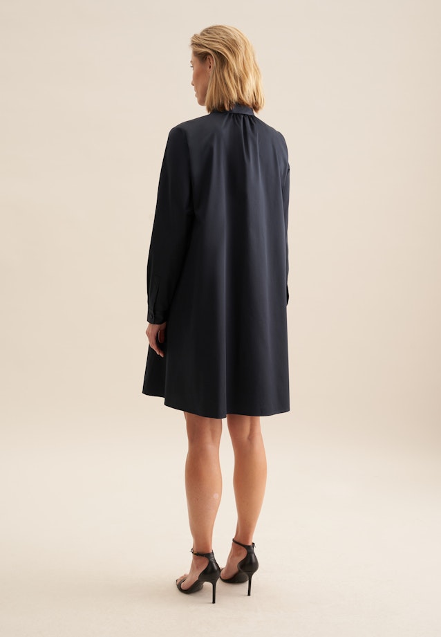 Hemdblusenkleid mit Stretchanteil in A- Linie in Dunkelblau |  Seidensticker Onlineshop