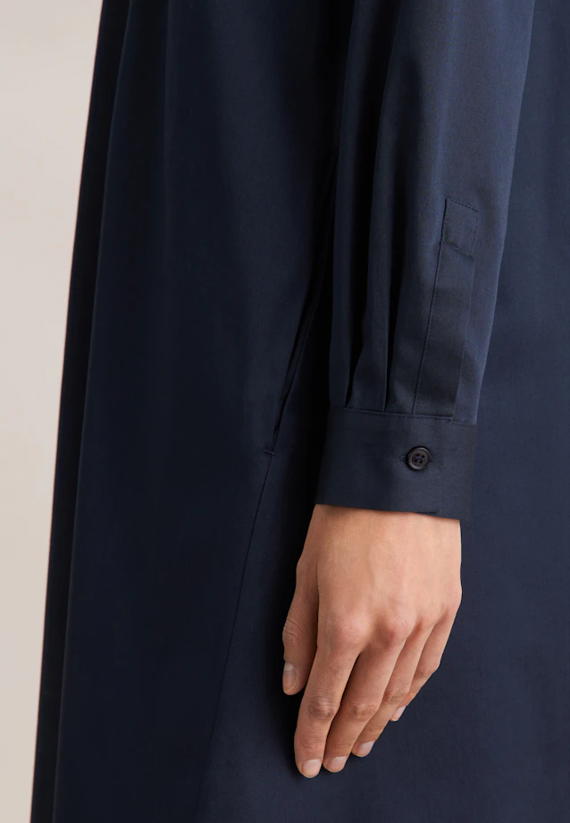 Hemdblusenkleid mit Stretchanteil in A- Linie in Dunkelblau |  Seidensticker Onlineshop