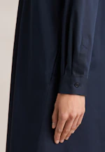Hemdblusenkleid mit Stretchanteil in A- Linie in Dunkelblau |  Seidensticker Onlineshop