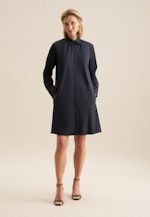 Hemdblusenkleid mit Stretchanteil in A- Linie in Dunkelblau |  Seidensticker Onlineshop