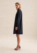 Hemdblusenkleid mit Stretchanteil in A- Linie in Dunkelblau |  Seidensticker Onlineshop