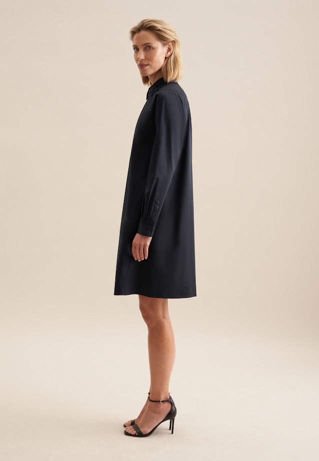 Hemdblusenkleid mit Stretchanteil in A- Linie in Dark Blue |  Seidensticker Onlineshop