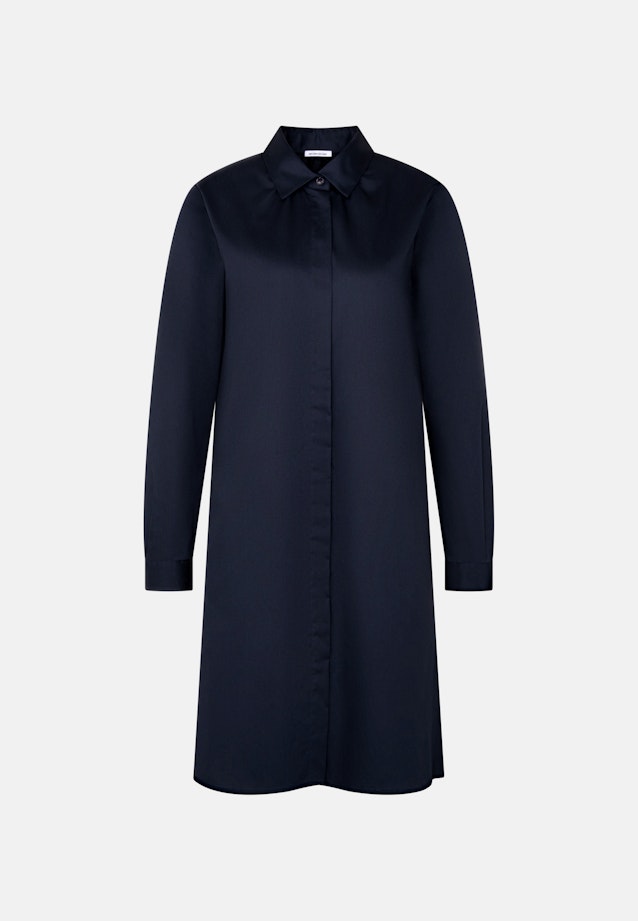 Hemdblusenkleid mit Stretchanteil in A- Linie in Dunkelblau |  Seidensticker Onlineshop