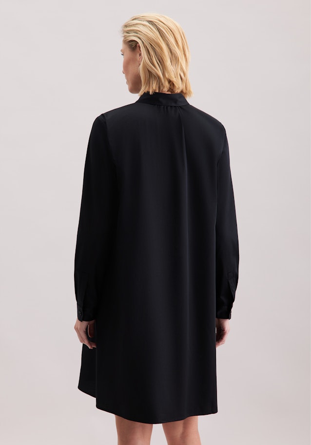Hemdblusenkleid mit Stretchanteil in A- Linie in Schwarz | Seidensticker Onlineshop