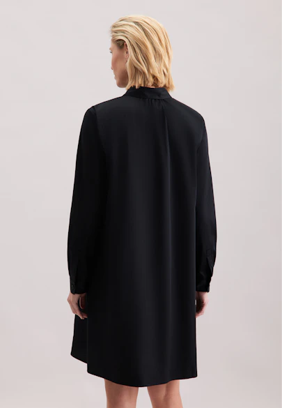 Hemdblusenkleid mit Stretchanteil in A- Linie in Black | Seidensticker Onlineshop