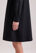 Hemdblusenkleid mit Stretchanteil in A- Linie in Schwarz |  Seidensticker Onlineshop