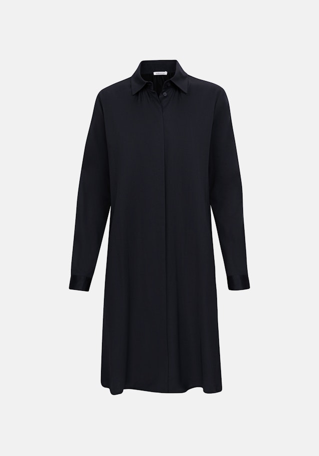 Hemdblusenkleid mit Stretchanteil in A- Linie in Schwarz | Seidensticker Onlineshop