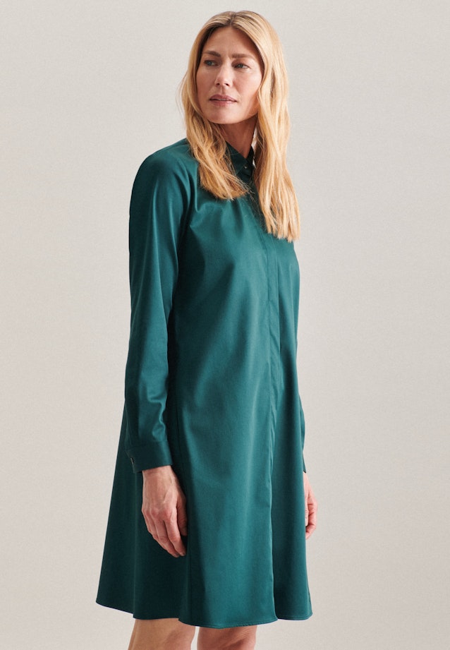 Kragen Kleid Regular in Grün |  Seidensticker Onlineshop