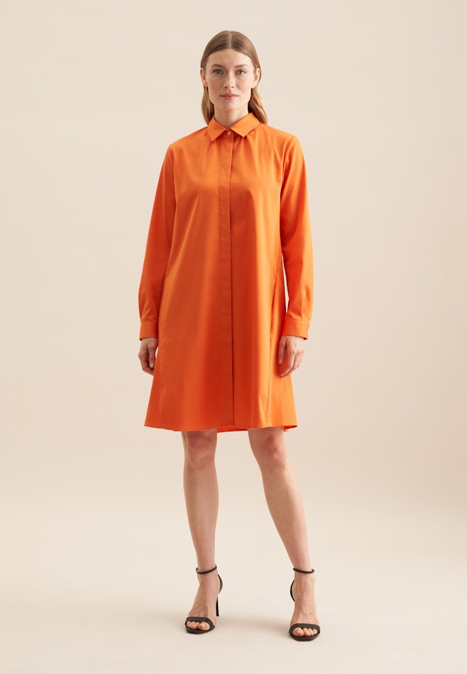 Satin Midi Kleid in Orange | Seidensticker Onlineshop