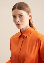 Shirt dress with stretch in A-line in Orange |  Seidensticker Onlineshop