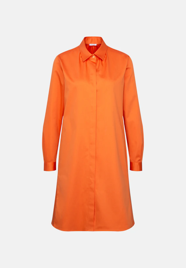 Shirt dress with stretch in A-line in Orange |  Seidensticker Onlineshop