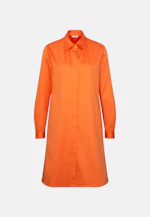 Shirt dress with stretch in A-line in Orange |  Seidensticker Onlineshop