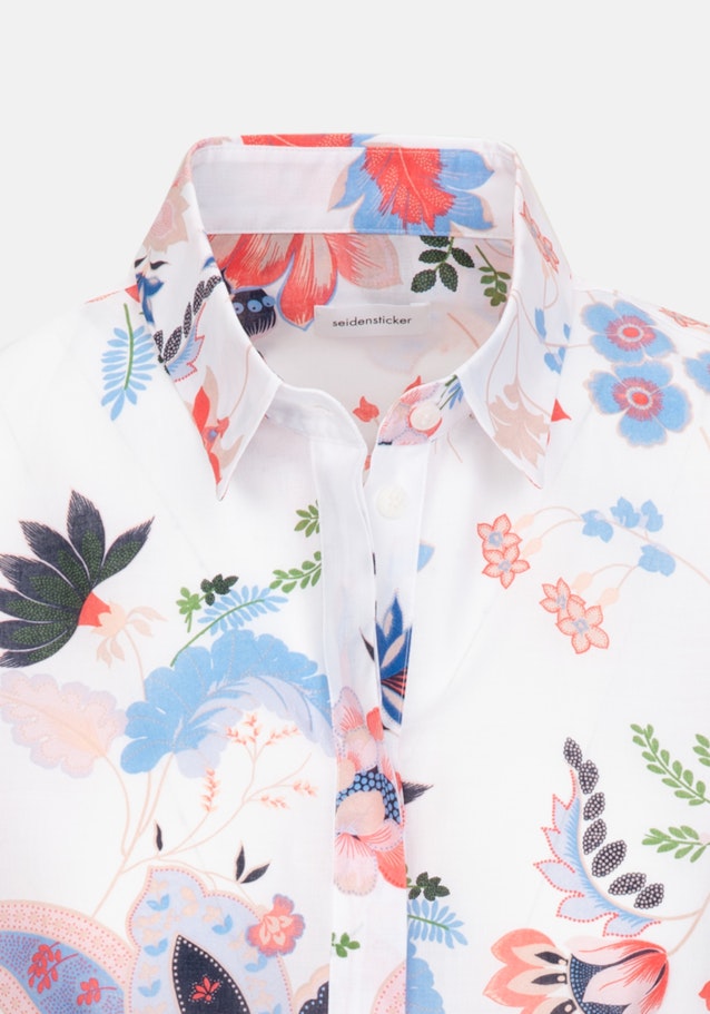 Short sleeve Poplin Shirt Blouse in Ecru |  Seidensticker Onlineshop
