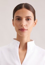 Kelchkragenbluse aus Twill slim fit in White |  Seidensticker Onlineshop