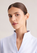 Kelchkragenbluse aus Twill slim fit in Bleu Clair |  Seidensticker Onlineshop